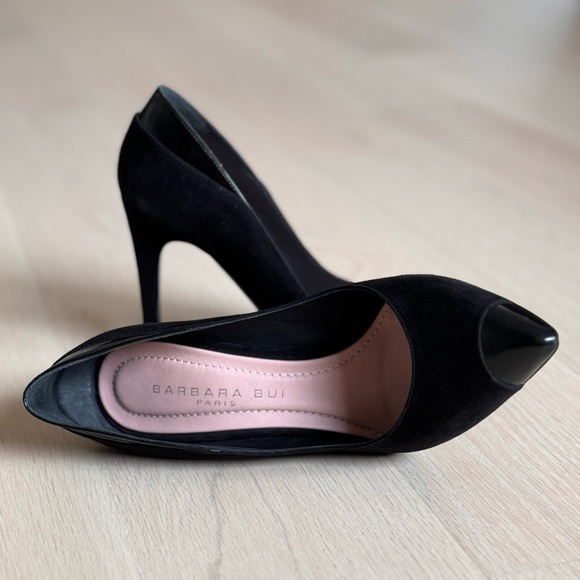 Barbara Bui Suede & Patent Leather Heels - Picture 1 of 12